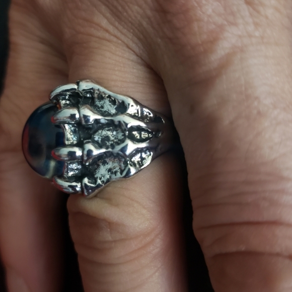 NWT Adjustable Dragon Claw Evil Eye Ring - Picture 8 of 10